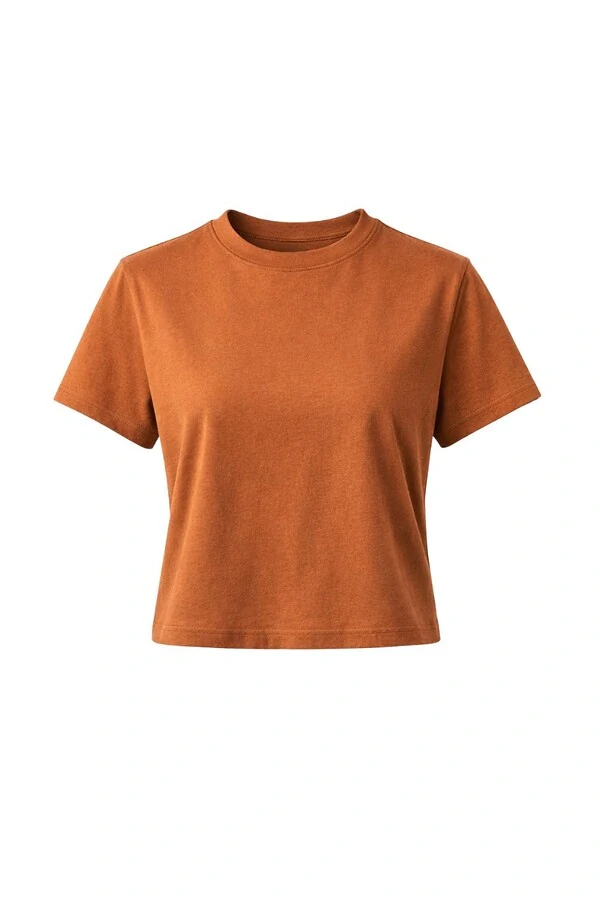 T-shirt feminina em algodão encorpado Kwi