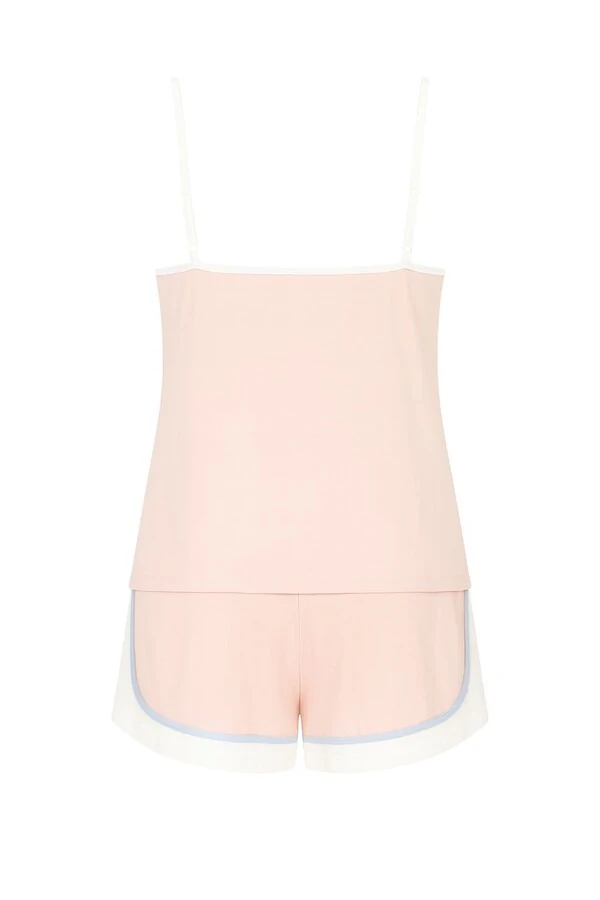 Pijama Feminino Short doll alça rosa claro Kwi