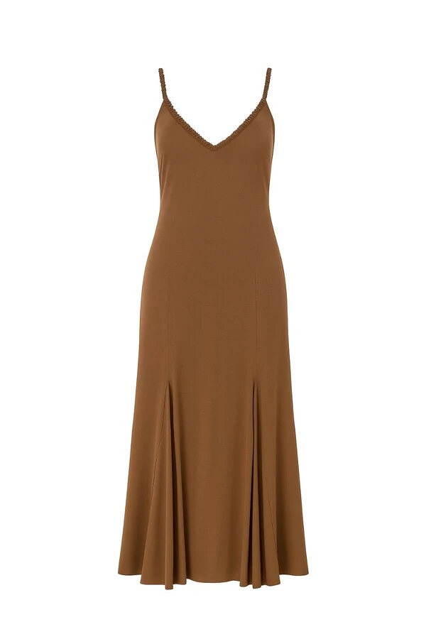 Vestido longo alça fina Kwi