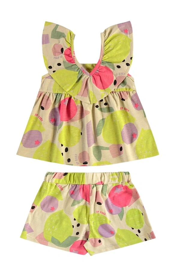 Conjunto blusa e short em malha flame Up Baby