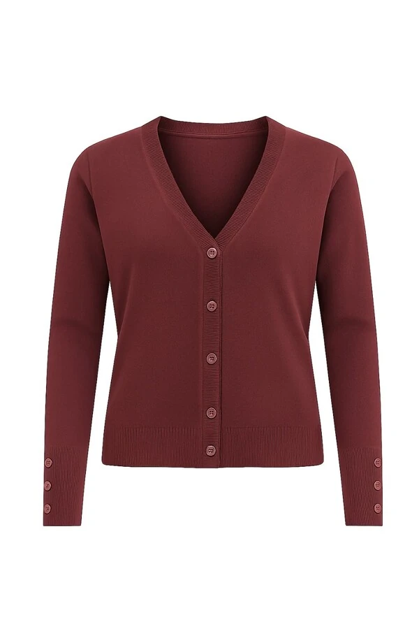 Cardigan tricot básico botões Kwi