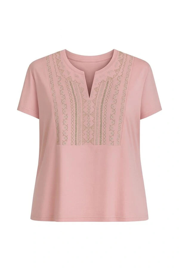 Blusa plus size bordada Kwi