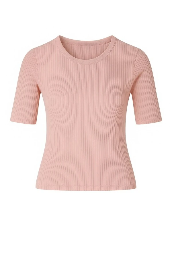 Blusa feminina canelada manga princesa Kwi