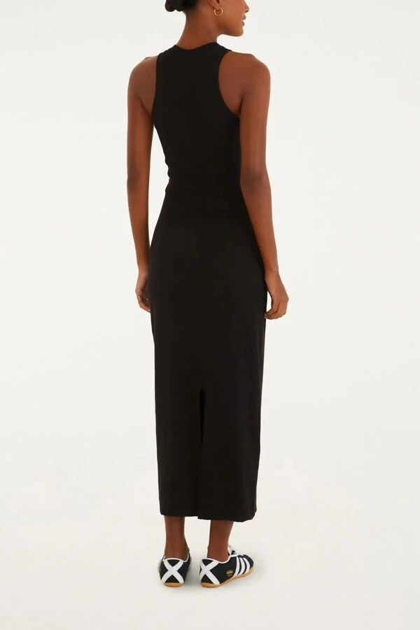 Vestido midi rib maxi flor Farm