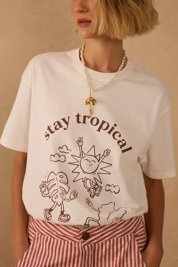T-shirt silk stay tropical Dress to