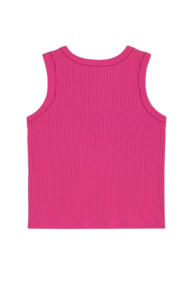 Blusa sem manga em ribana canelada Up Baby