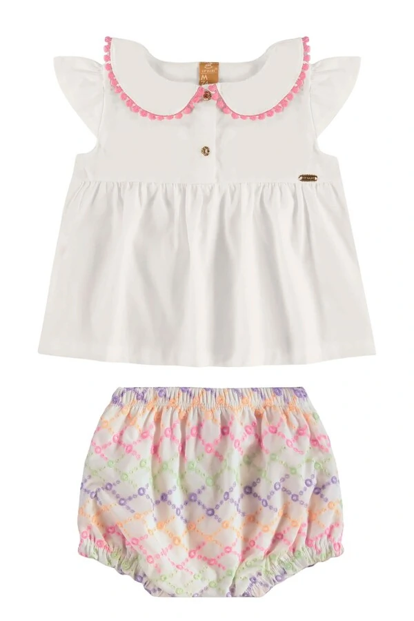 Conjunto blusa e calcinha em tecido Up Baby