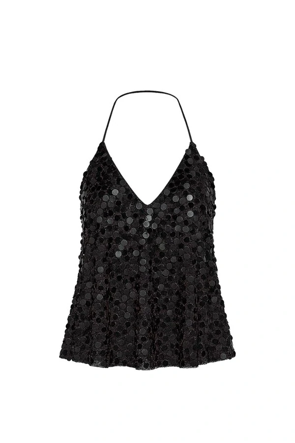 Blusa alça paetê médio Kwi