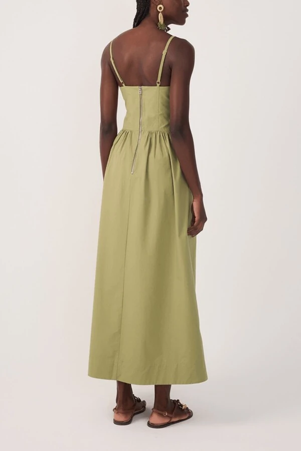 Vestido cropped algodão estruturado Dress to