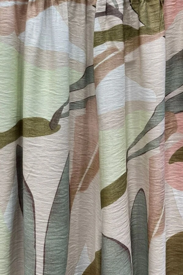 Vestido midi estampado com alças ajustáveis Kwi