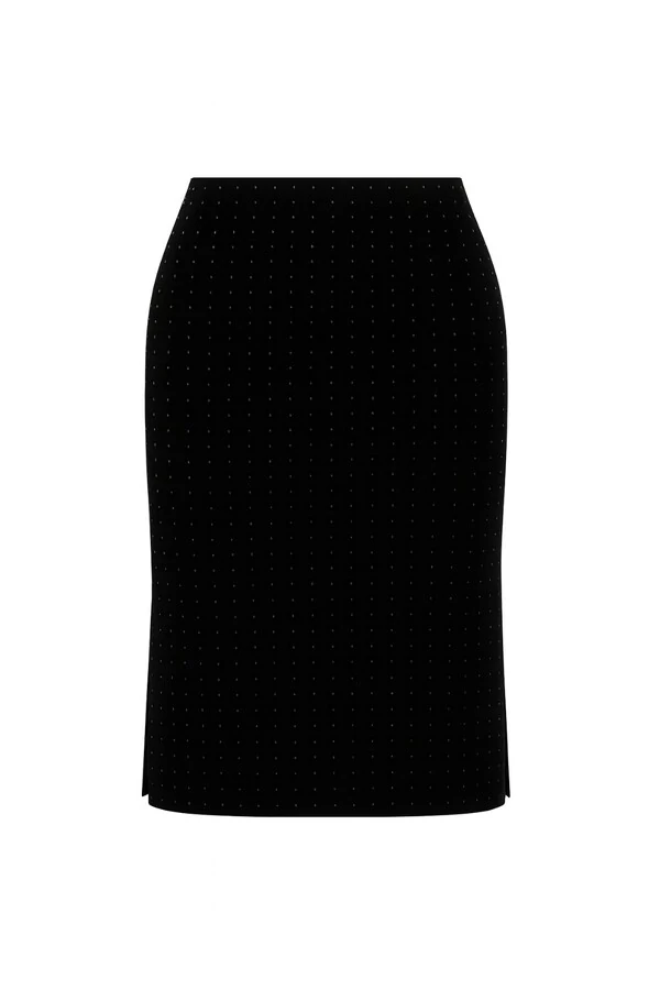 Saia com pedraria plus size Kwi