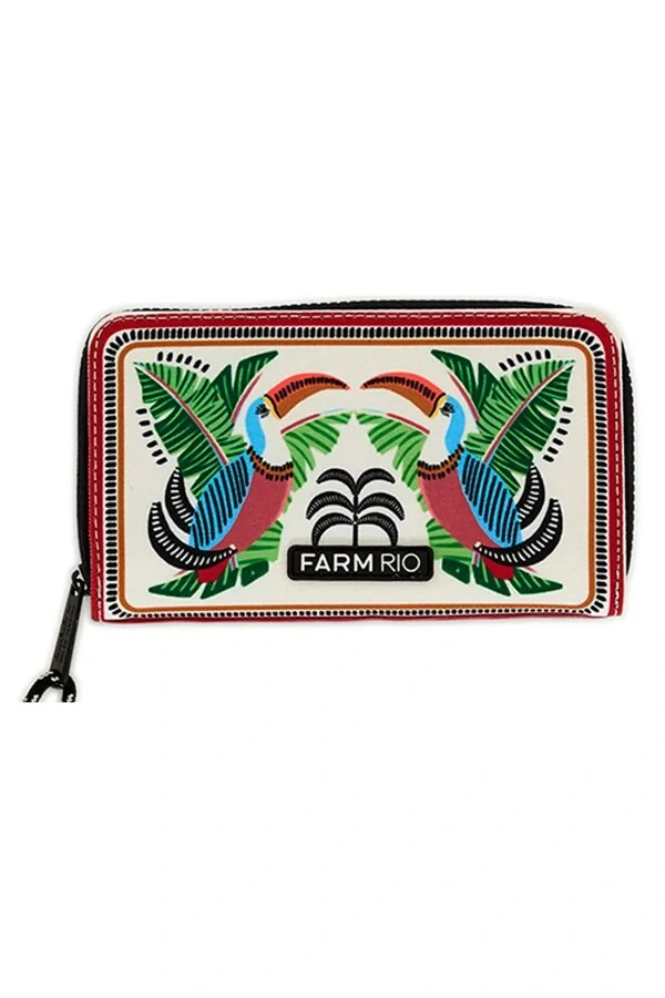 Carteira astral tucanos com folhagens Farm