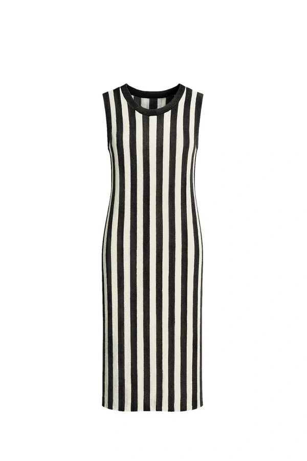 Vestido de tricot listrado Kwi