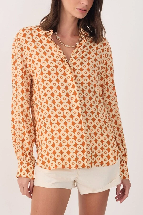 Camisa crepe estampa melissa Dress to