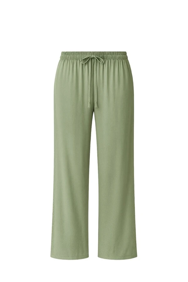 Calça pantalona liocel feminina Kwi
