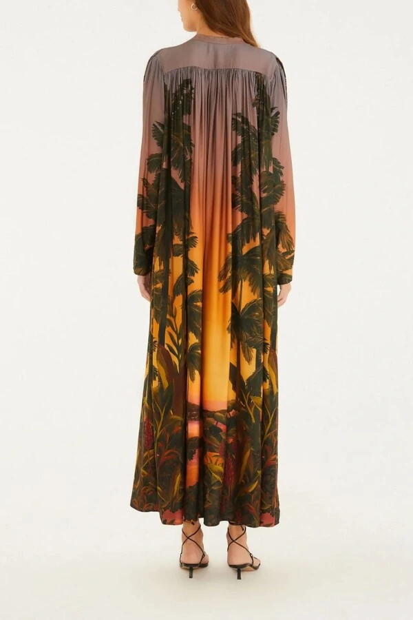 Vestido longo mirante Farm