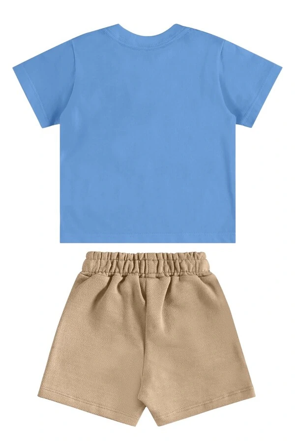 Conjunto camiseta malha e bermuda moletom Up Baby