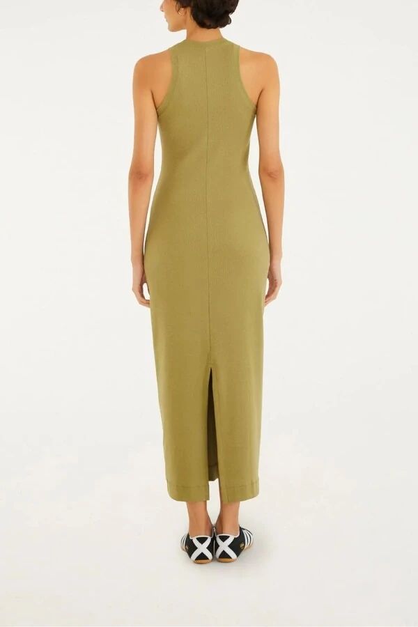 Vestido midi rib cacho banana Farm