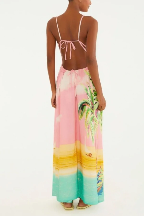 Vestido longo coqueirao Farm