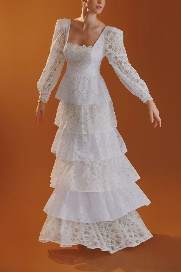 Vestido salvador off white Rock Lola