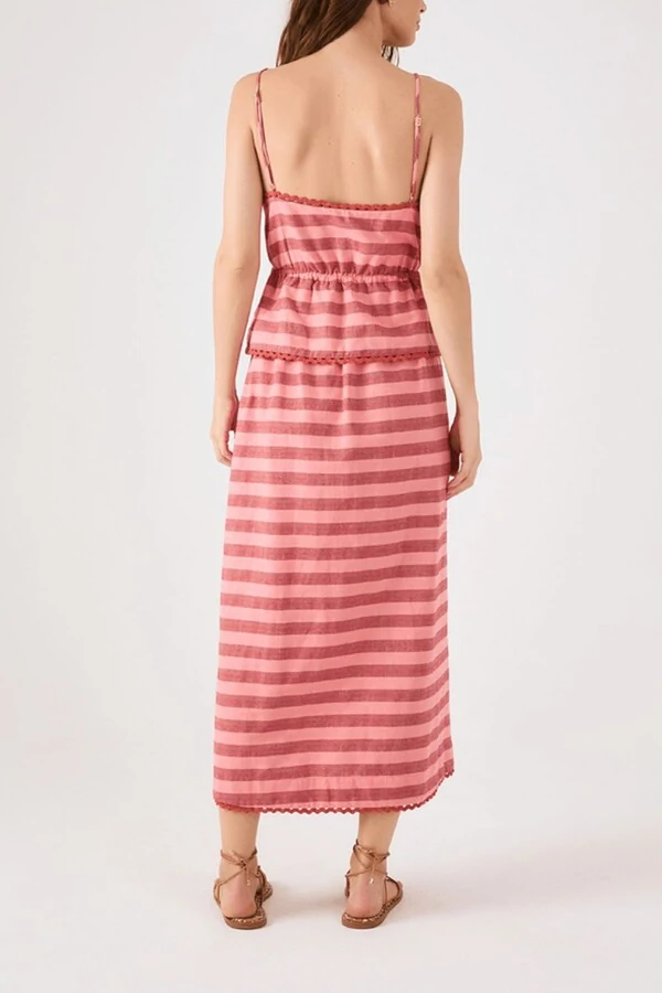 Vestido midi listras sianinha Dress to