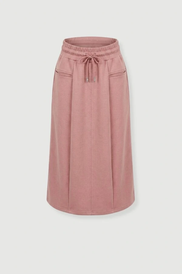 Saia midi de moletom neoprene Kwi