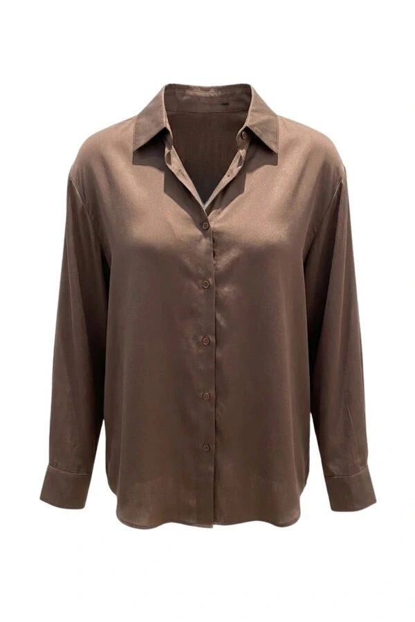 Camisa feminina manga longa em lyocell Kwi