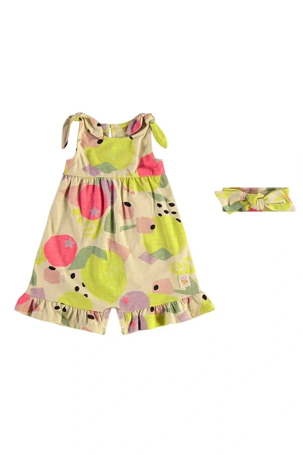 Macacão com faixa em malha flame Up Baby