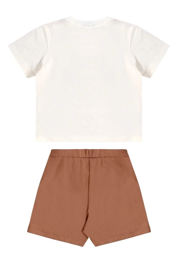 Conjunto camiseta malha e bermuda malhão rustic Up Baby