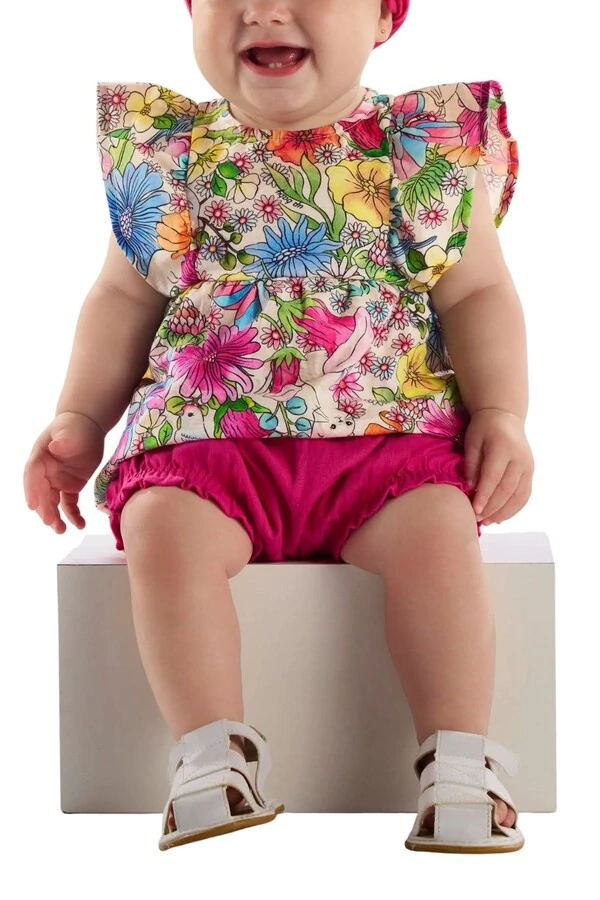 Conjunto blusa e calcinha em tecido Up Baby