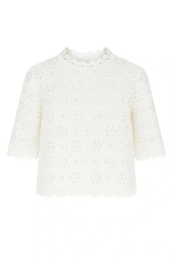 Blusa em renda guipir Kwi