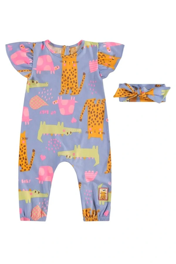 Macaquinho com faixa em cotton Up Baby