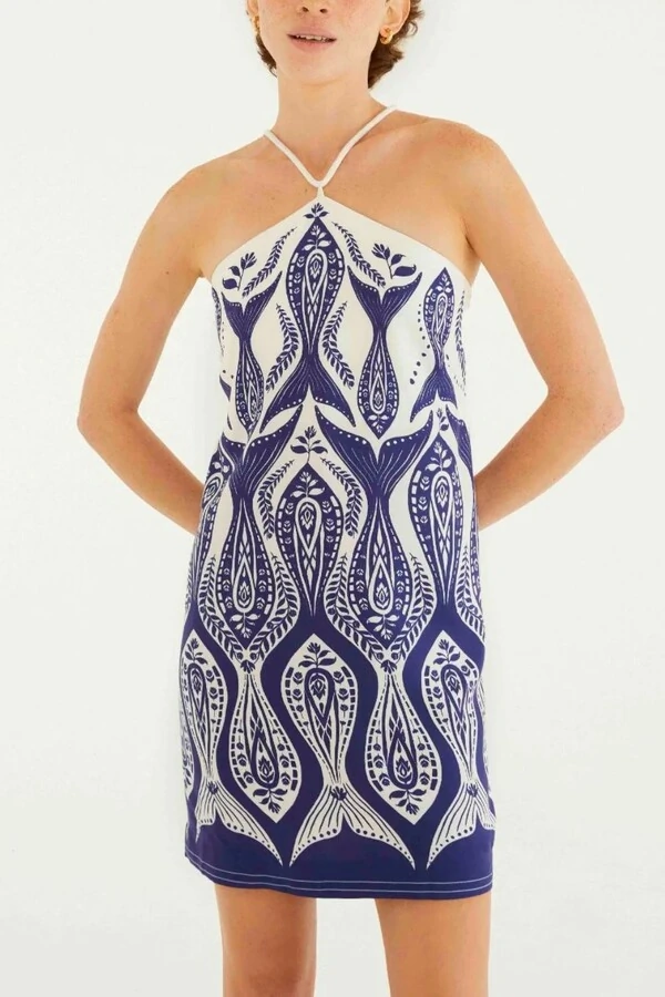 Vestido curto alcinha peixe correnteza Farm