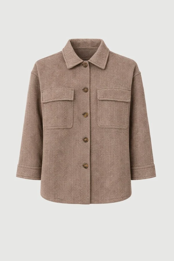 Casaco feminino em lã batida Kwi