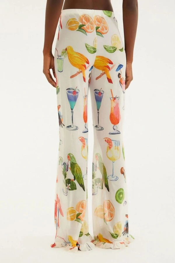 Calça babado tule coquetel Farm