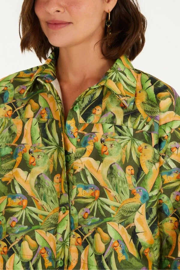 Camisa floresta de passarinho Farm