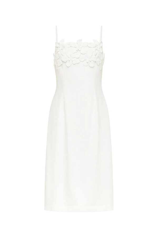 Vestido midi flores 3d Kwi