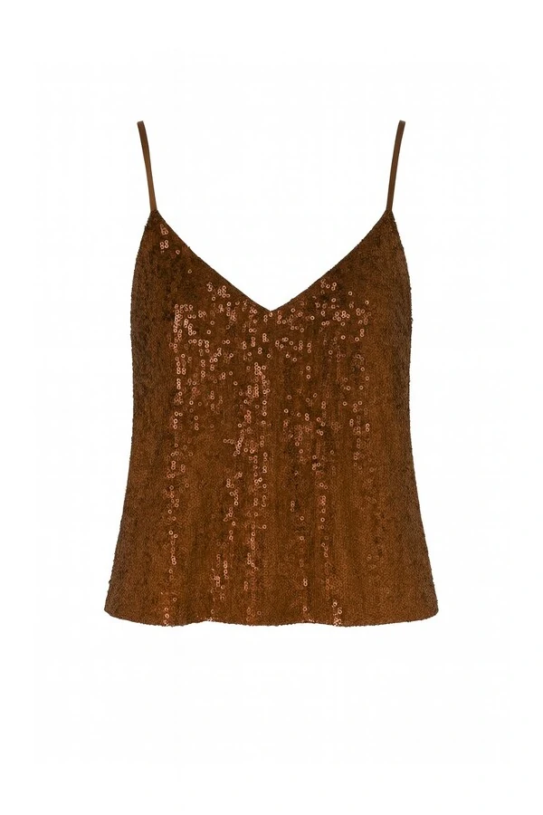 Blusa alça em paetê Kwi