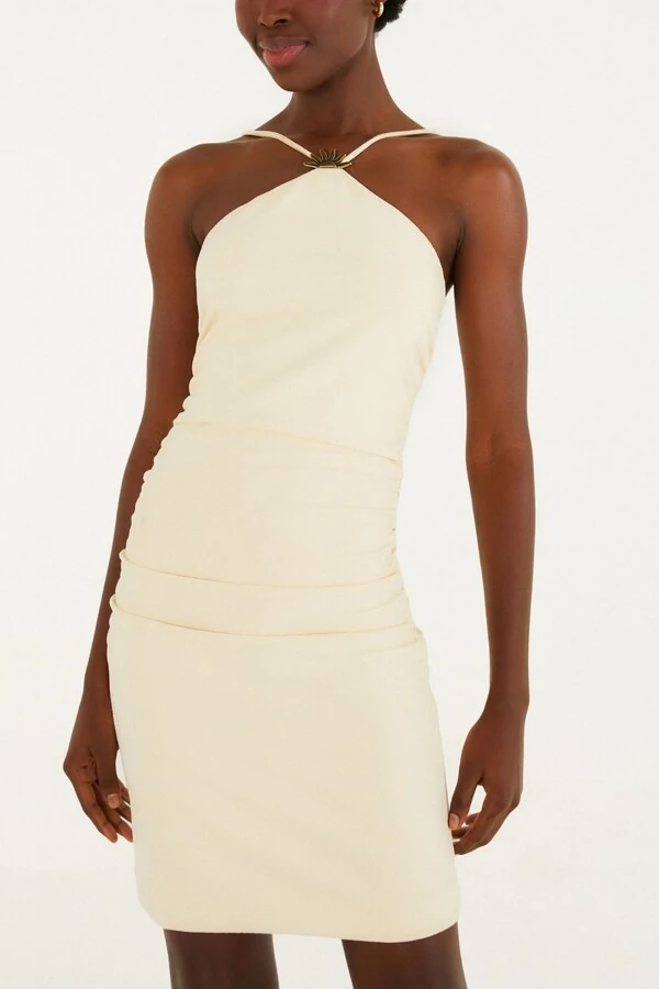 Vestido curto aviamento Farm