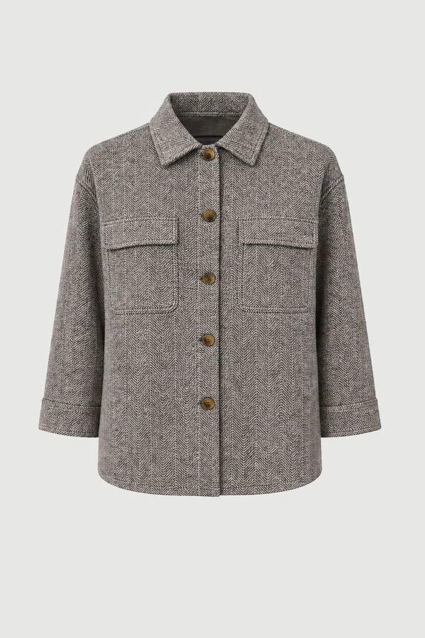 Casaco feminino em lã batida Kwi