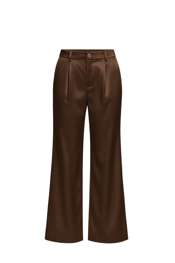 Calça pantalona acetinada feminina Kwi