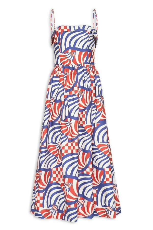 Vestido cropped concha grafica Farm