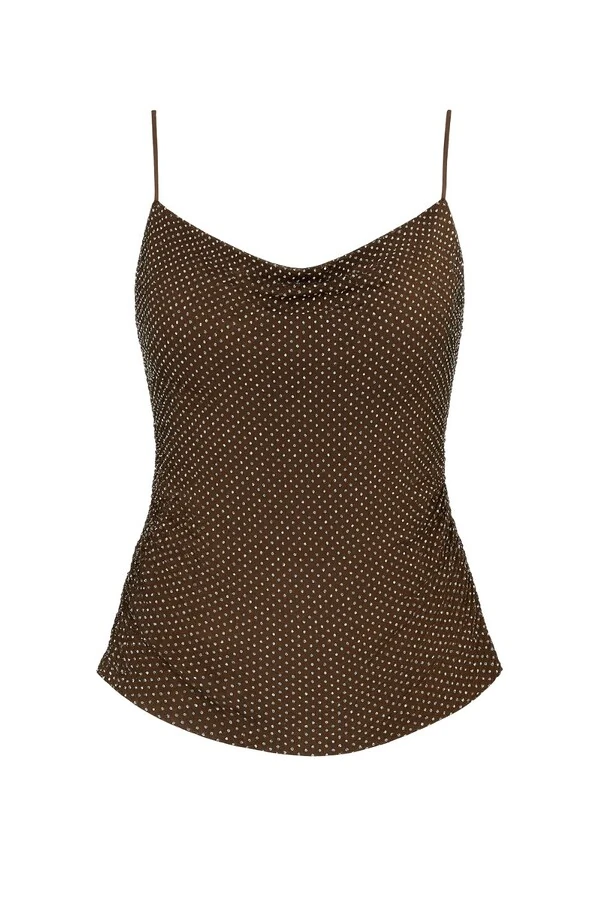 Blusa alça rede brilho Kwi