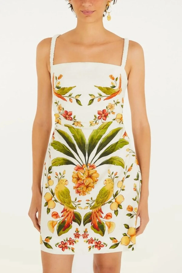 Vestido curto bosque chic Farm