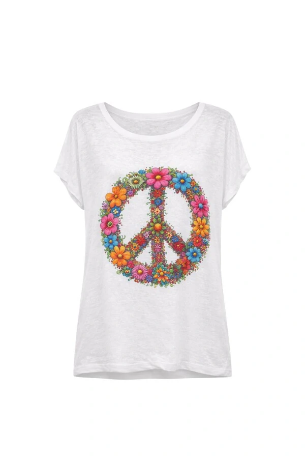 Blusa yoga paz e amor em malha flamê Kwi