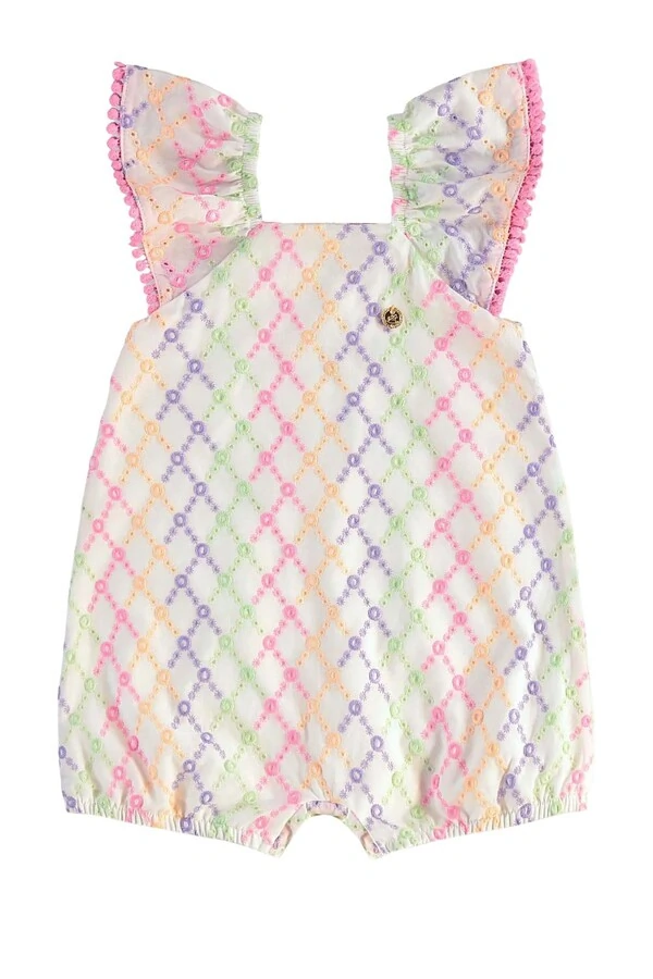 Macaquinho em laise e malha Up Baby