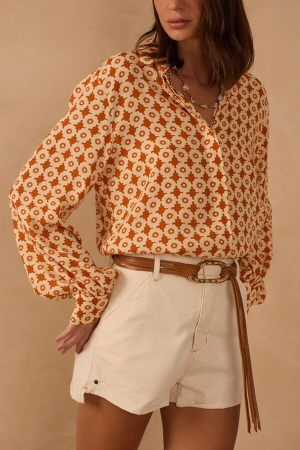 Camisa crepe estampa melissa Dress to