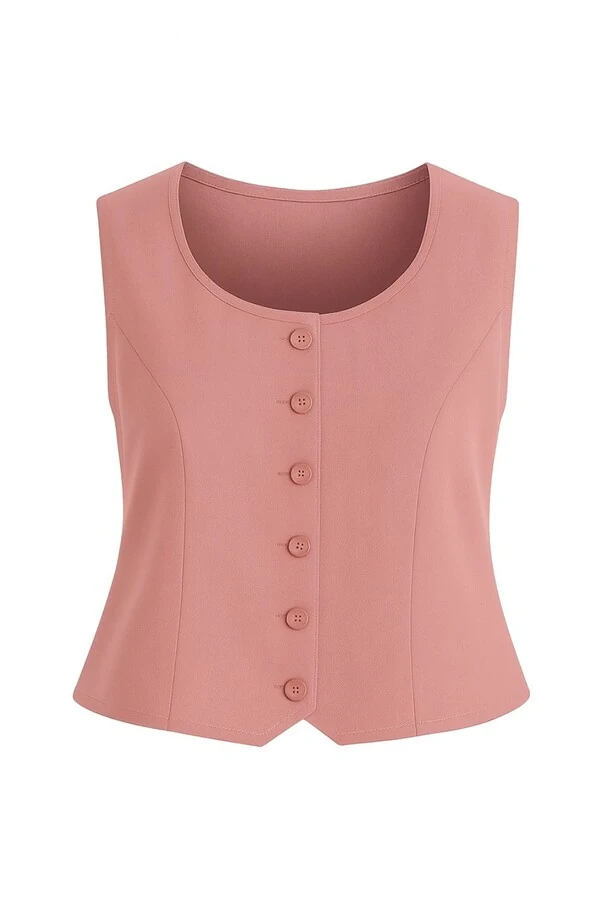 Blusa colete plus size alfaiataria Kwi