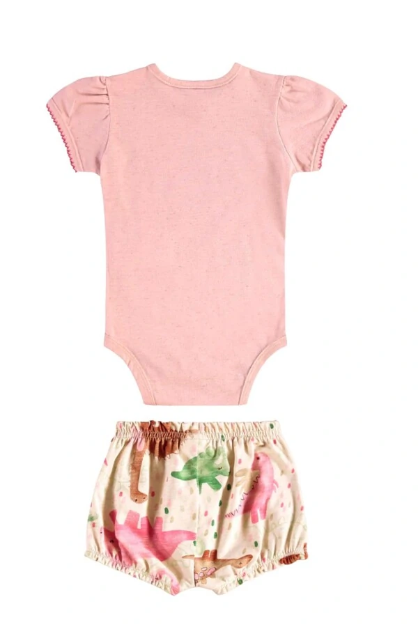 Conjunto body suedine e short malha linho Up Baby