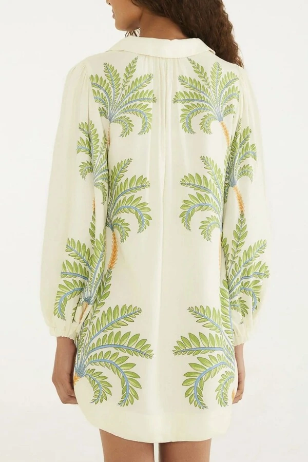 Vestido camisa natureza floral Farm